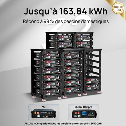 Eco-Worthy CUBIX100 Batterie LiFePO4 Rackable 48V 100Ah | IEC 62619 et Garantie 10 ans - eco-worthy-fr