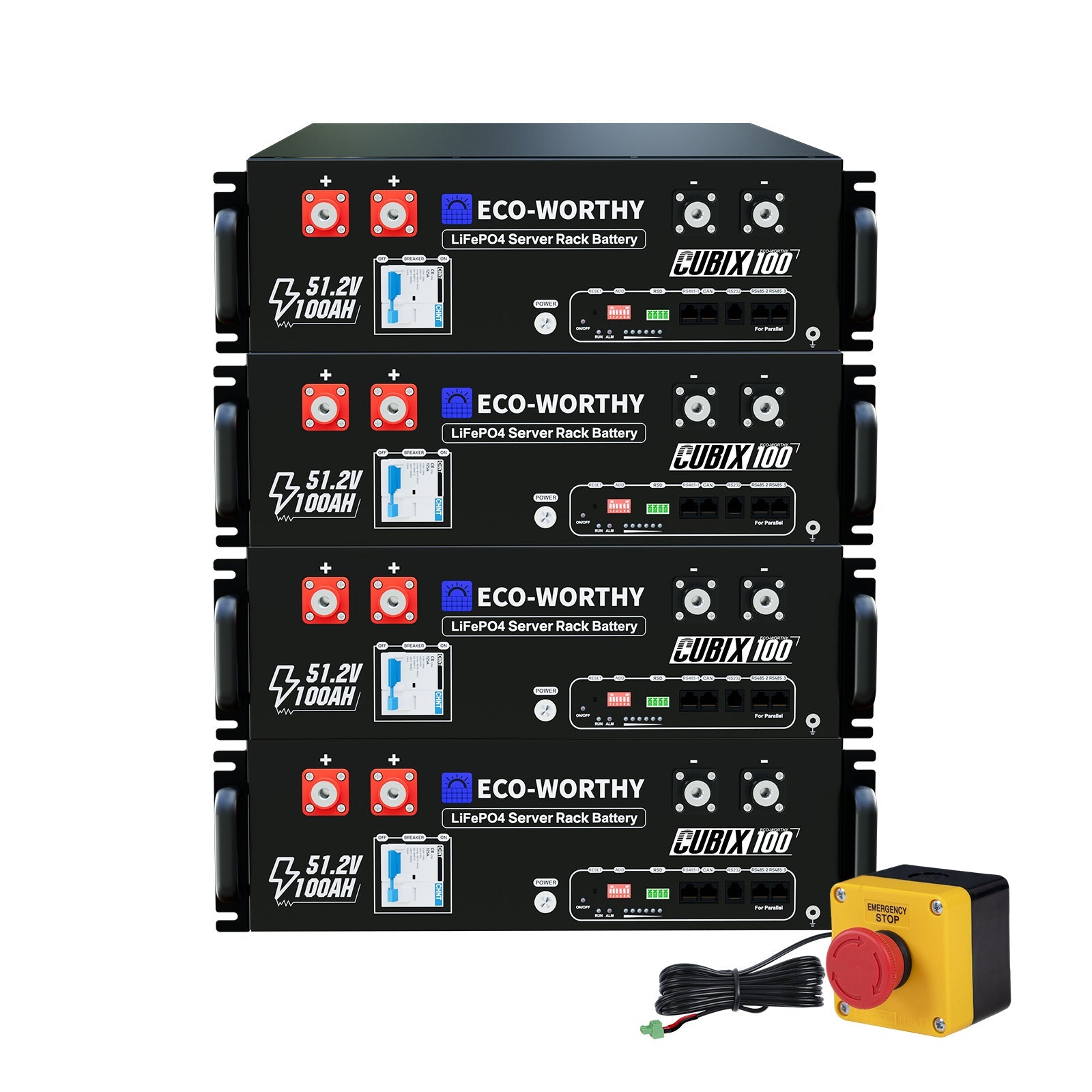 Eco-Worthy CUBIX100 Batterie LiFePO4 Rackable 48V 100Ah | IEC 62619 et Garantie 10 ans - eco-worthy-fr