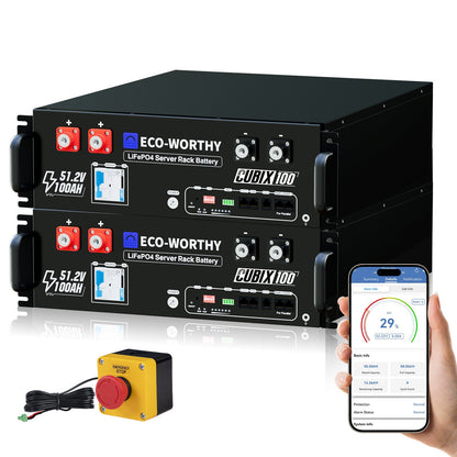 Eco-Worthy CUBIX100 Batterie LiFePO4 Rackable 48V 100Ah | IEC 62619 et Garantie 10 ans - eco-worthy-fr