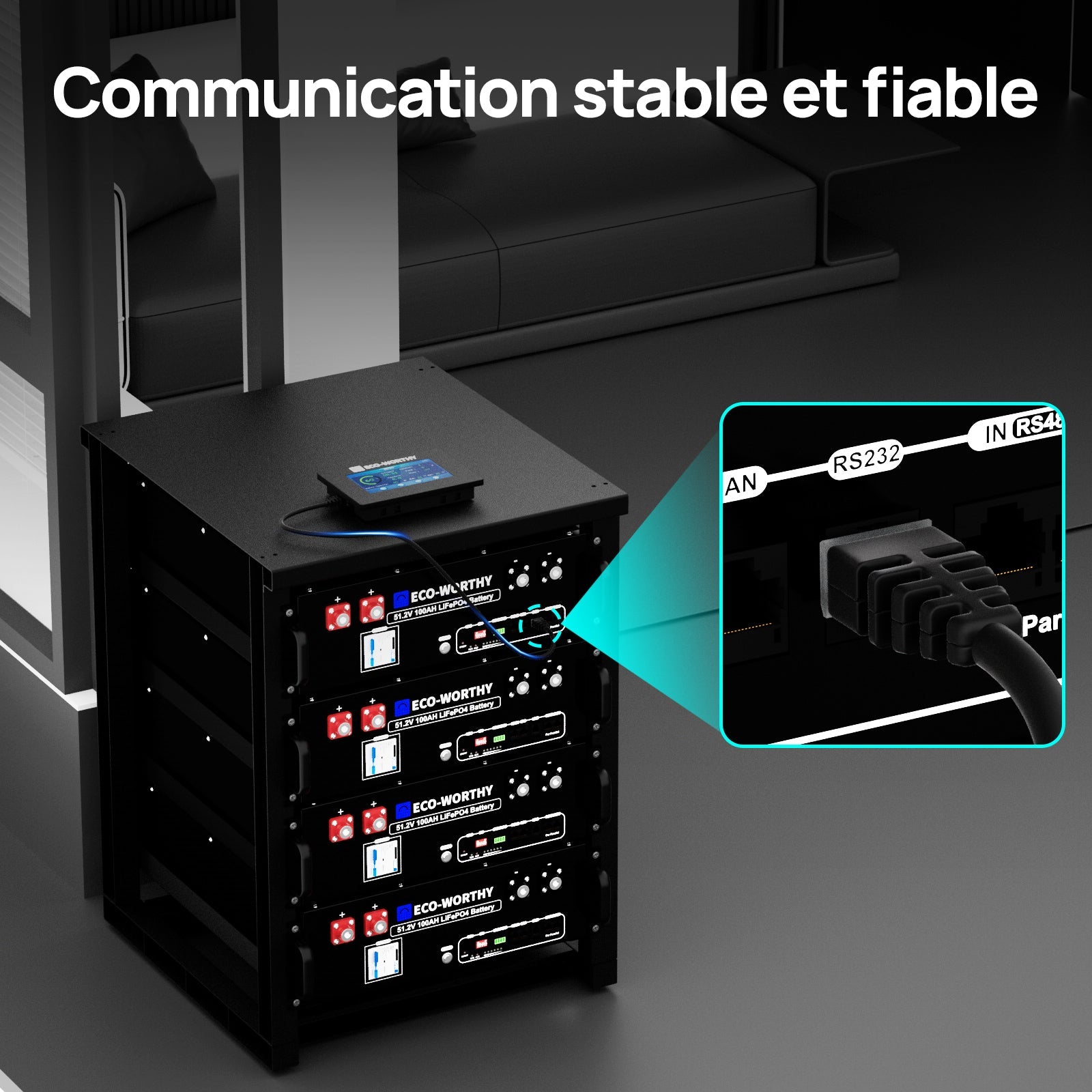 Eco-Worthy ESM100 — Moniteur pour Batterie Domestique Cubix100 & Batteries Murales - eco-worthy-fr