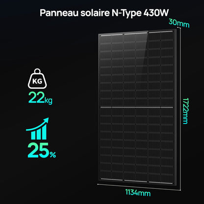 Eco-Worthy Kit d'alimentation pour balcon 5160W | Stockage d'énergie Marstek Jupiter C+ | Plug & Play - eco-worthy-fr