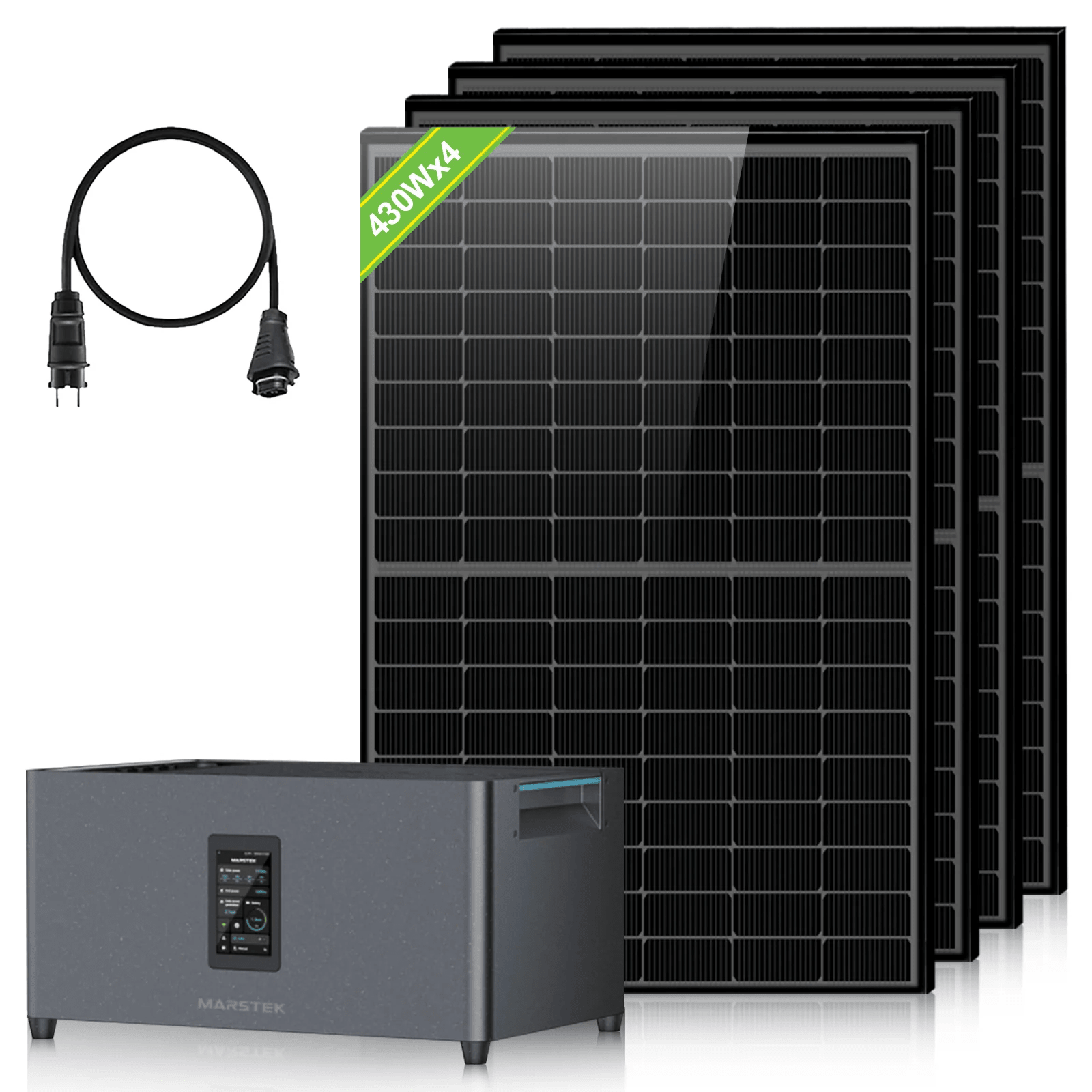 Eco-Worthy Kit d'alimentation pour balcon 5160W | Stockage d'énergie Marstek Jupiter C+ | Plug & Play - eco-worthy-fr