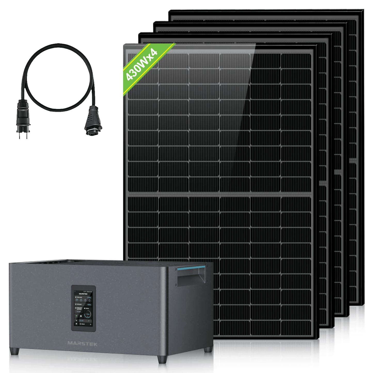 Eco-Worthy Kit d'alimentation pour balcon 5160W | Stockage d'énergie Marstek Jupiter C+ | Plug & Play - eco-worthy-fr