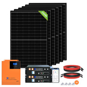 Eco-Worthy Kit solaire autoconsommation 2580W - 10,24kwh batterie - Onduleur 5000W
