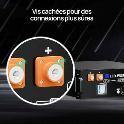 Eco-Worthy Kit Solaire Autonome 3kW avec Batterie LiFePO4 Rackable 5.12kwh - eco-worthy-fr