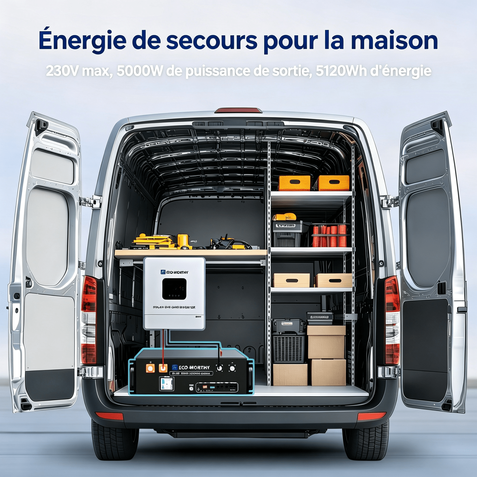 Eco-Worthy Kit Solaire Autonome 5kW avec Batterie LiFePO4 Rackable 5.12kwh / 10.24kWh - eco-worthy-fr
