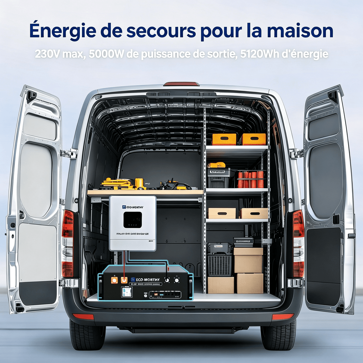 Eco-Worthy Kit Solaire Autonome 5kW avec Batterie LiFePO4 Rackable 5.12kwh / 10.24kWh - eco-worthy-fr