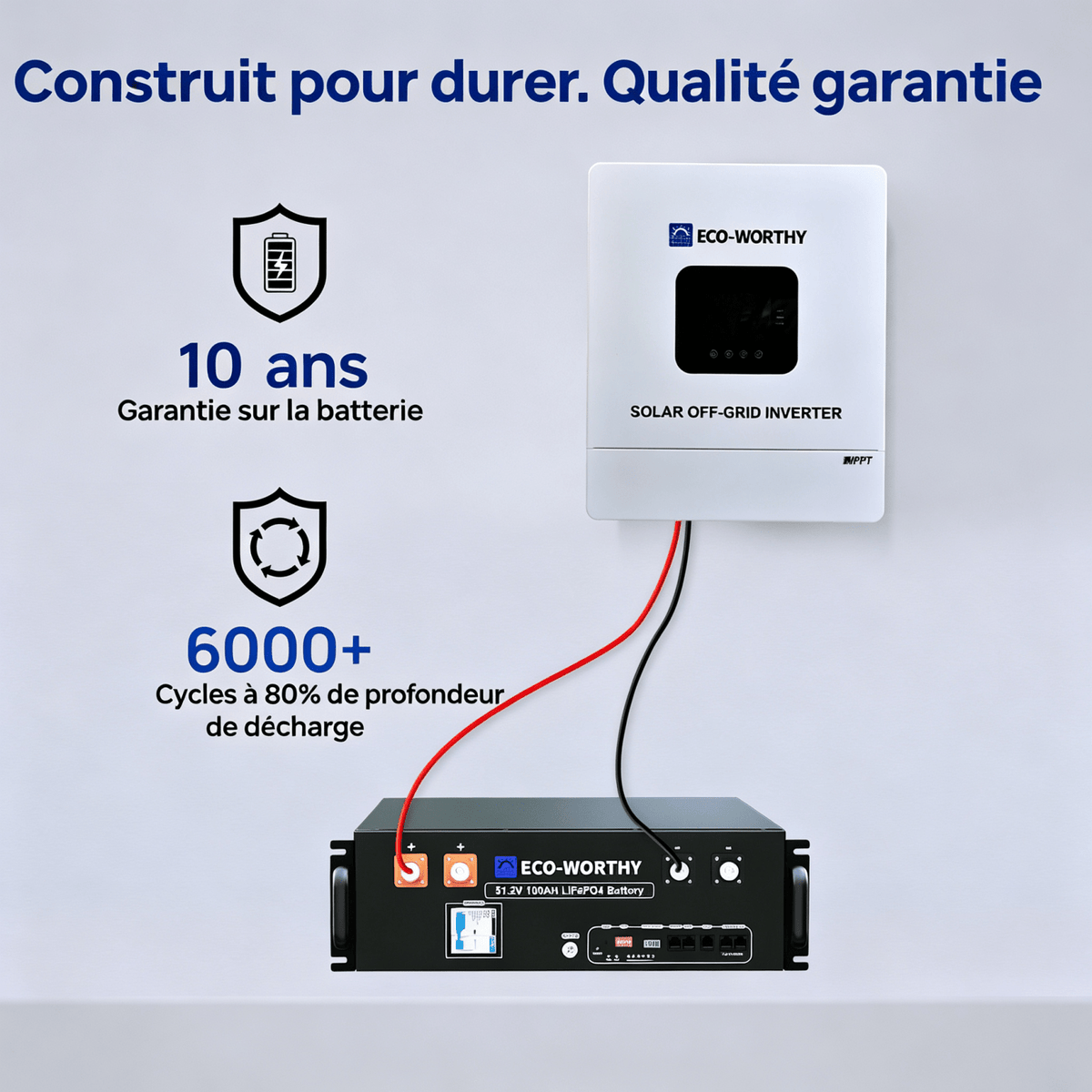 Eco-Worthy Kit Solaire Autonome 5kW avec Batterie LiFePO4 Rackable 5.12kwh / 10.24kWh - eco-worthy-fr