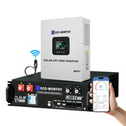 Eco-Worthy Kit Solaire Autonome 5kW avec Batterie LiFePO4 Rackable 5.12kwh / 10.24kWh