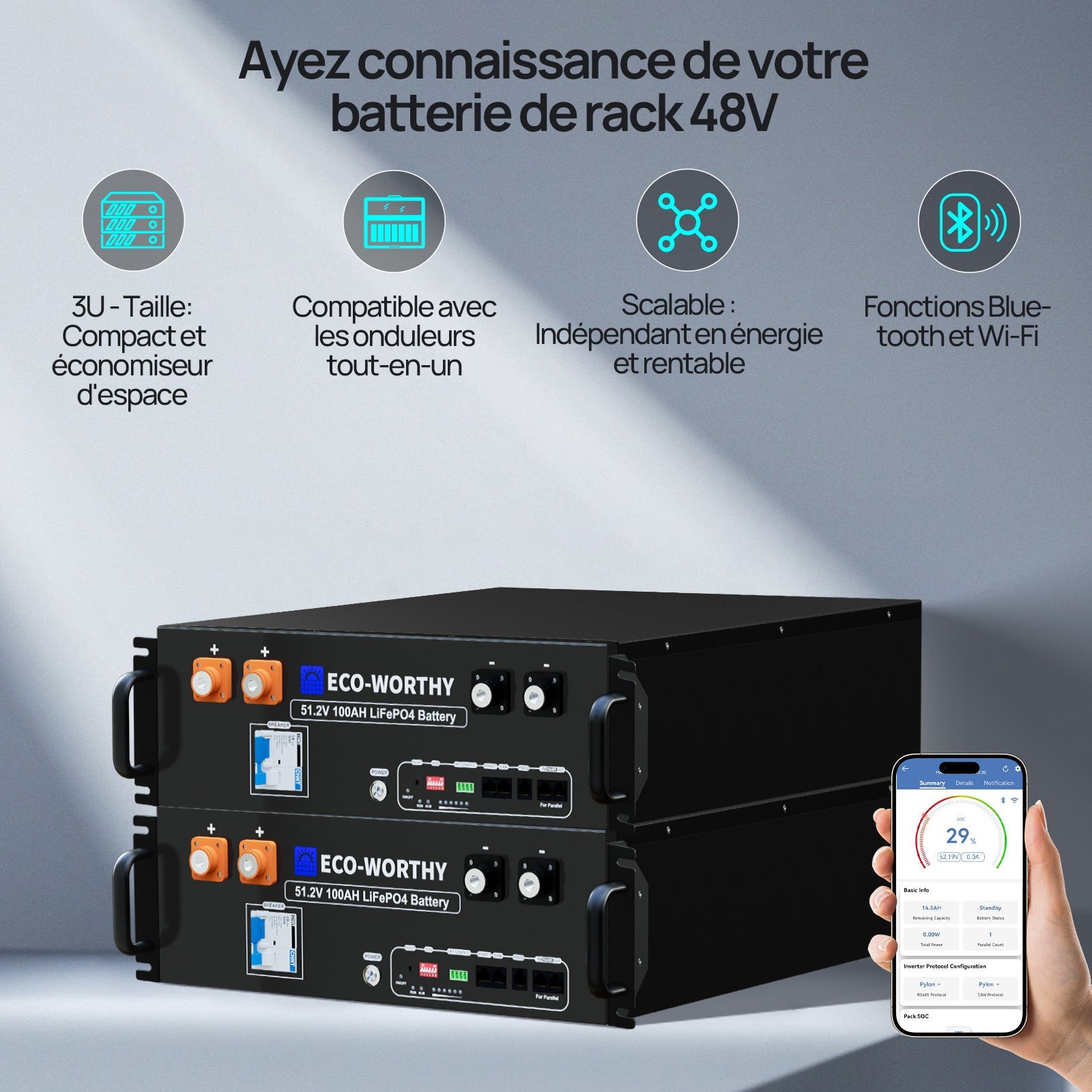 Eco-Worthy Kit Solaire Hors Réseau Complet 48V 10kW (24 x 430W) - eco-worthy-fr