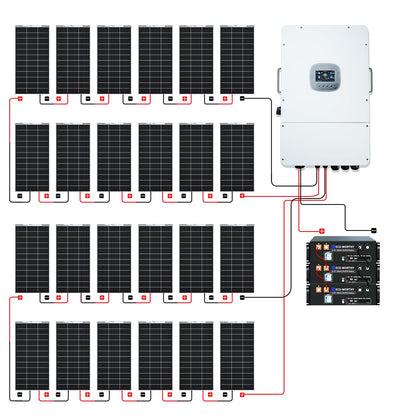 Eco-Worthy Kit Solaire Hors Réseau Complet 48V 10kW (24 x 430W) - eco-worthy-fr