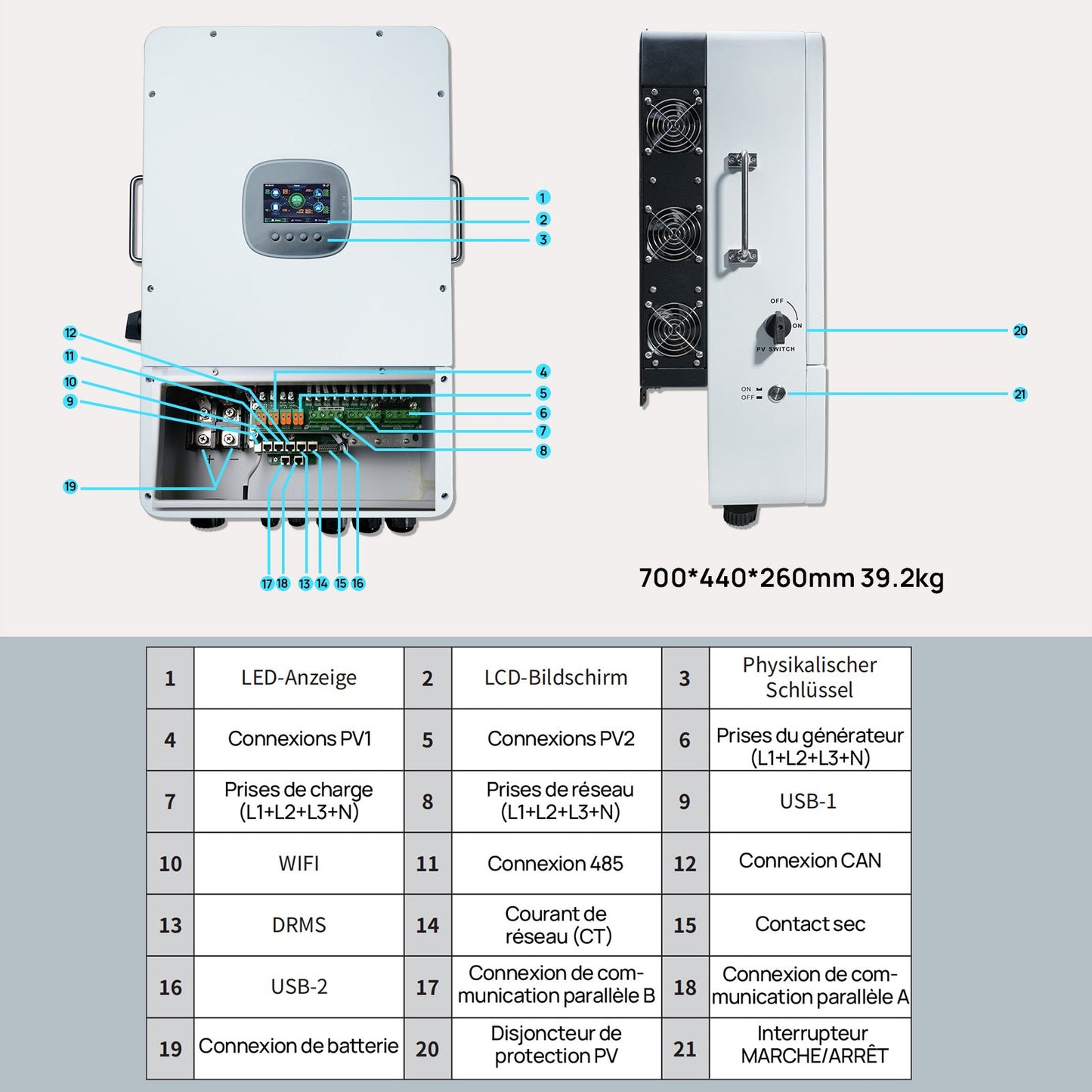 Eco-Worthy Kit Solaire Hors Réseau Complet 48V 10kW (24 x 430W) - eco-worthy-fr