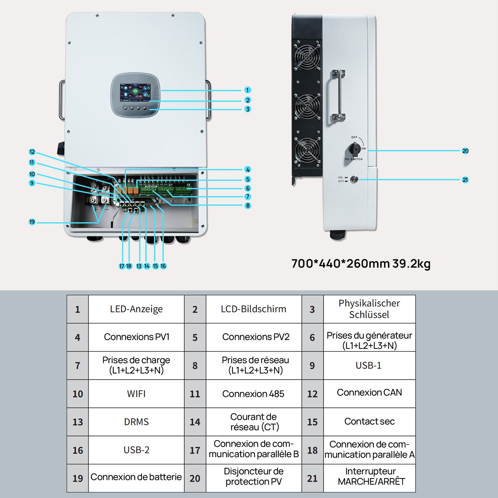 Eco-Worthy Kit Solaire Hors Réseau Complet 48V 10kW (24 x 430W) - eco-worthy-fr