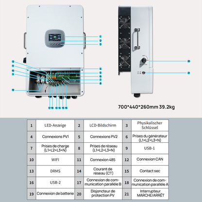 Eco-Worthy Kit Solaire Hors Réseau Complet 48V 10kW (24 x 430W) - eco-worthy-fr