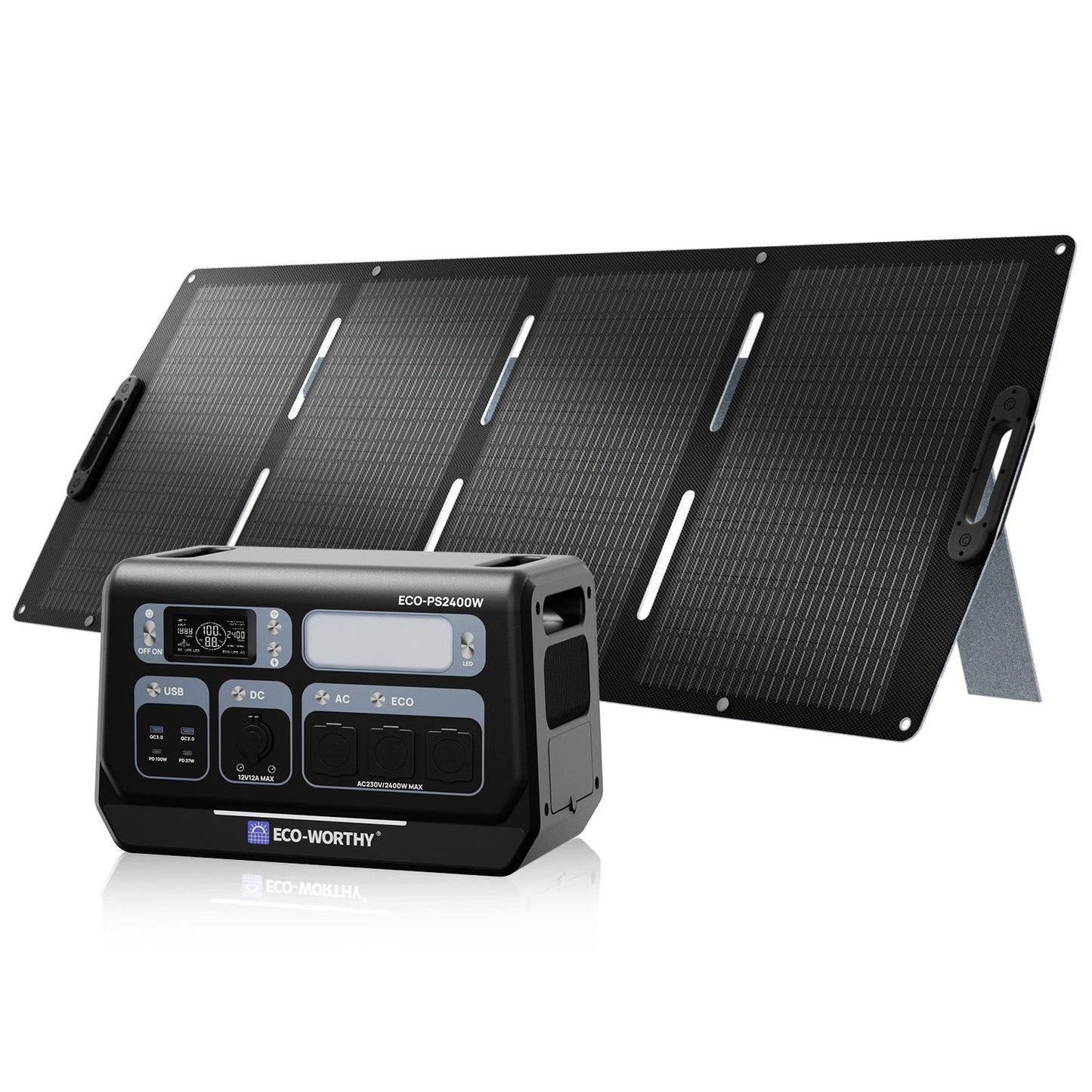 Eco-Worthy Station électrique portable — 2400W 2048 Wh - eco-worthy-fr