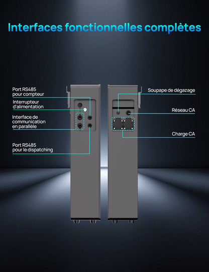 ECO-WORTHY TSOL-MAU5000 5,12 kWh Batterie Balcon Plug & Play AC Coupled Stockage de | Puissance de 2500 W - eco-worthy-fr