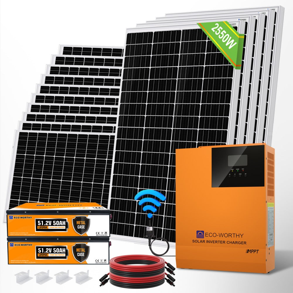 ecoworthy_48V_2550W_complete_solar_panel_kit_household_1