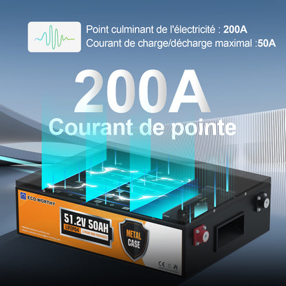 Batterie lithium empilable écologique 48V 50Ah