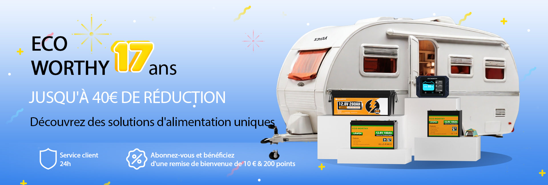 Vente de batteries au lithium pour camping-car