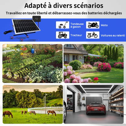 Kit de chargeur d'entretien pour panneau solaire monocristallin 25W 12V - eco-worthy-fr