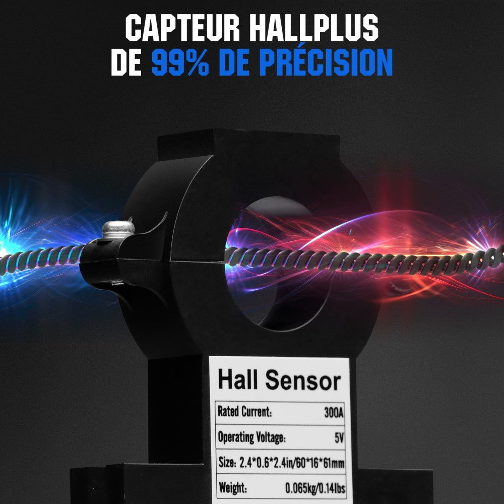 Moniteur de batterie à écran tactile 300A 3.5" avec capteur Hall pour batteries AGM et lithium (LiFePO4) - eco-worthy-fr