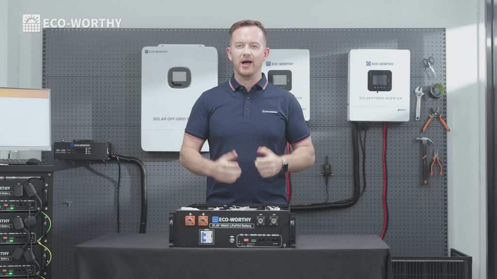Batterie LiFePO4 48V 100Ah avec Onduleur All-in-One 3000W – Kit Solaire Autonome ECO-WORTHY