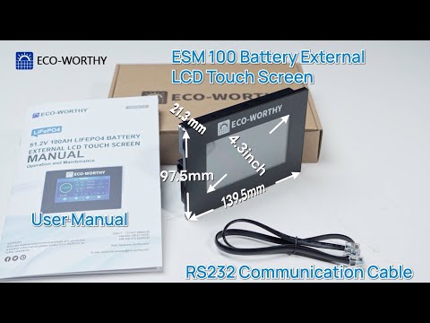 Eco-Worthy ESM100 — Moniteur pour Batterie Domestique Cubix100 & Batteries Murales