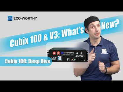 Eco-Worthy CUBIX100 Batterie LiFePO4 Rackable 48V 100Ah | IEC 61000 et Garantie 10 ans
