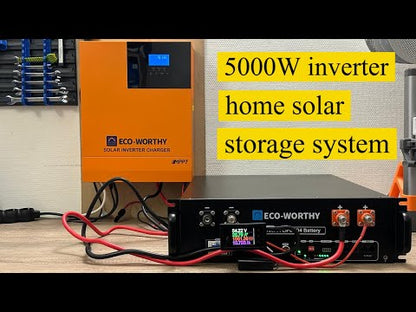 Eco-Worthy Kit Solaire Autonome 5kW avec Batterie LiFePO4 Rackable 5.12kwh / 10.24kWh
