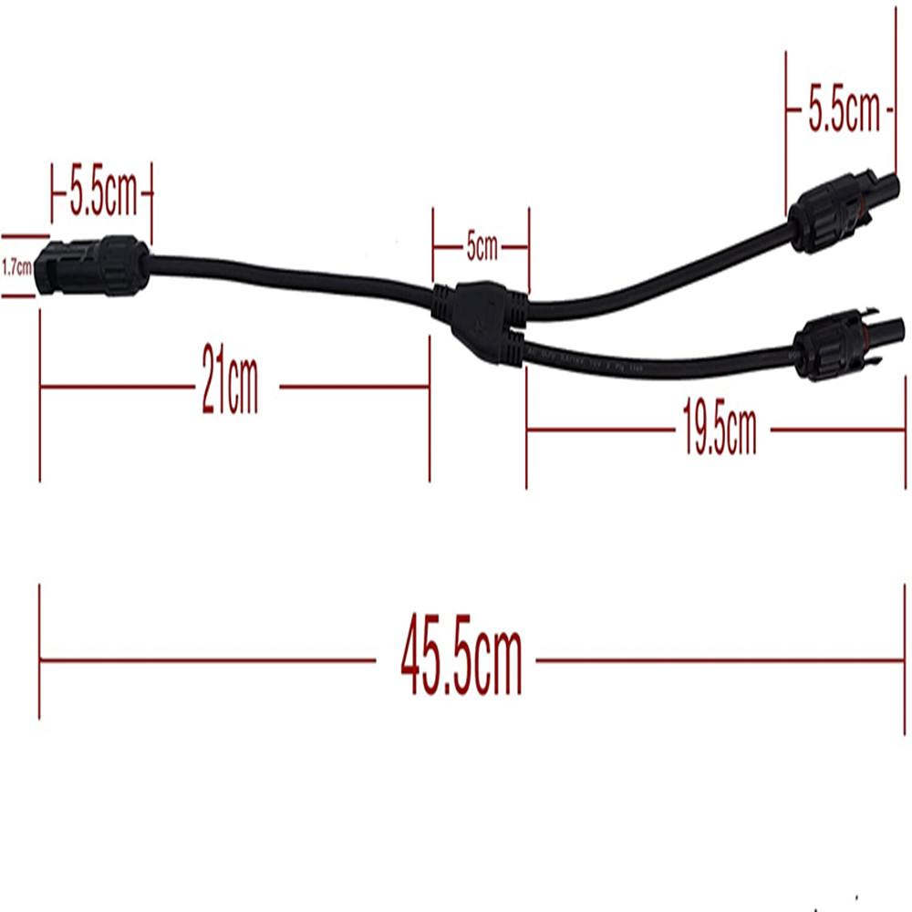 12AWG 1 paire de connecteurs de dérivation parallèles solaires MC4 Y Paire MFF et FMM - eco-worthy-fr