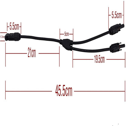 12AWG 1 paire de connecteurs de dérivation parallèles solaires MC4 Y Paire MFF et FMM - eco-worthy-fr