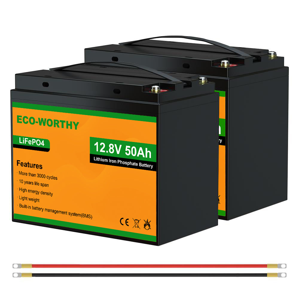 Batterie lithium LiFePO4 12V 50Ah | ECO-WORTHY