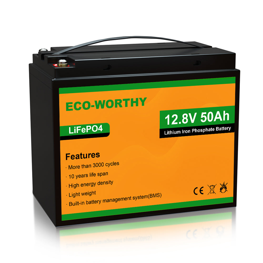 Batterie lithium LiFePO4 12V 50Ah | ECO-WORTHY
