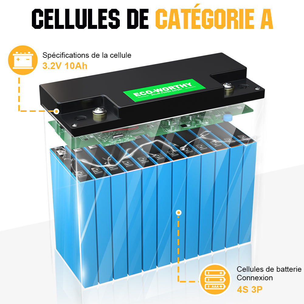 Batterie au lithium pour véhicule électrique, 24V-18650 V, 150Ah