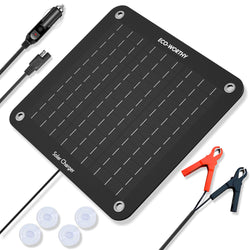 Chargeur solaire portable 10W pour batteries 12V en voiture et en bateau