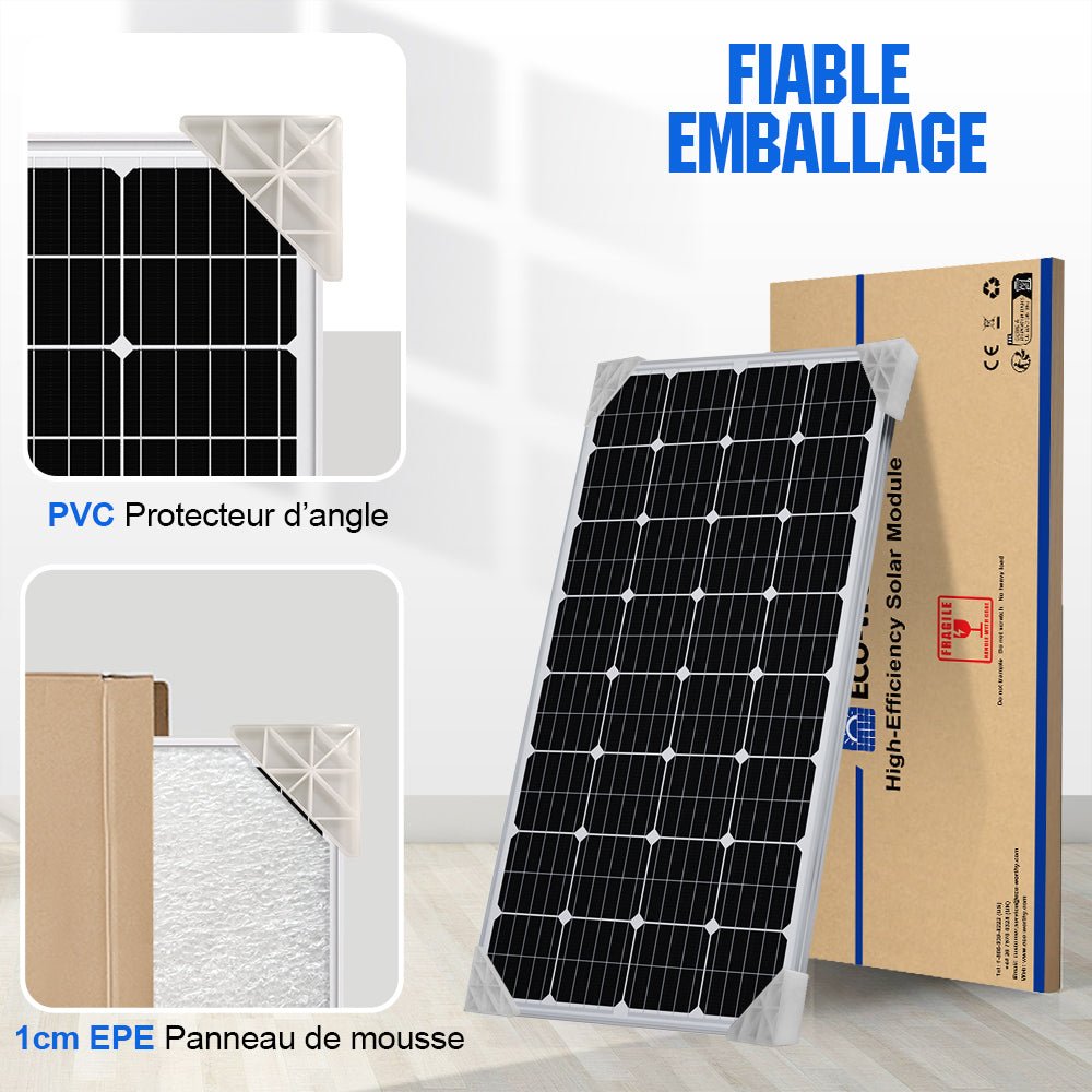 Eco-Worthy panneau solaire monocristallin 170W 12V - eco-worthy-fr