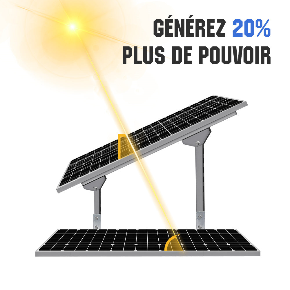 Support de panneau solaire, bloc de pression moyenne/latérale réglable pour  Support photovoltaïque de 35 à