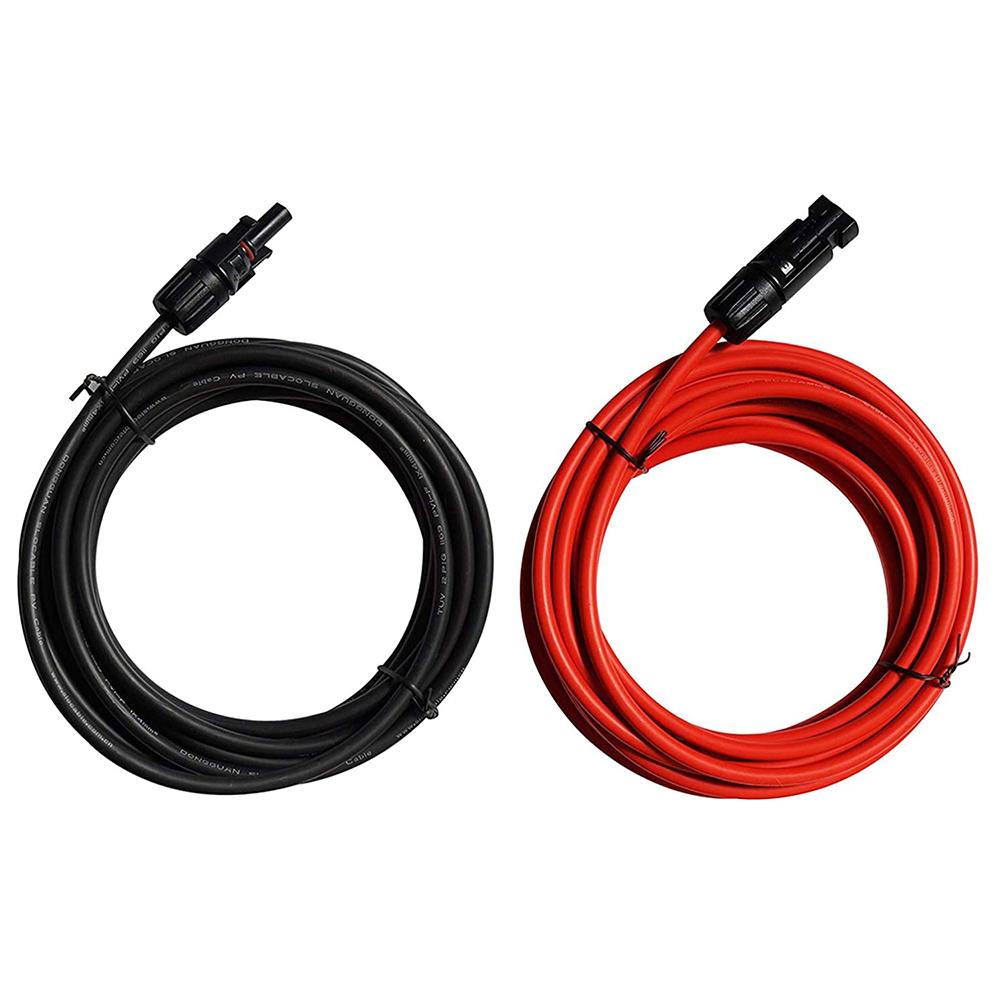Fils de câbles d'extension solaires 12AWG 16.4FT avec connecteurs MC4 femelles et mâles - eco-worthy-fr