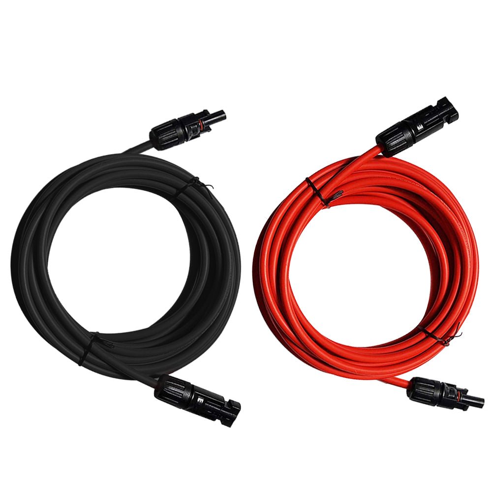 Fils de câbles d'extension solaires 12AWG 16.4FT avec connecteurs MC4 femelles et mâles - eco-worthy-fr