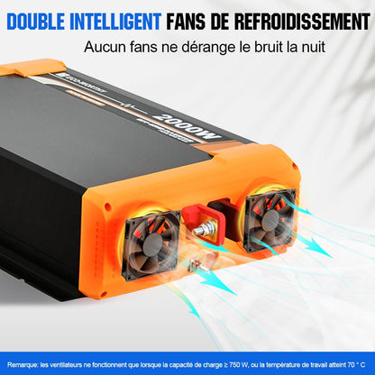 Onduleur pour site isolé du réseau pur sinus 2000VA 12V à 230V - eco-worthy-fr